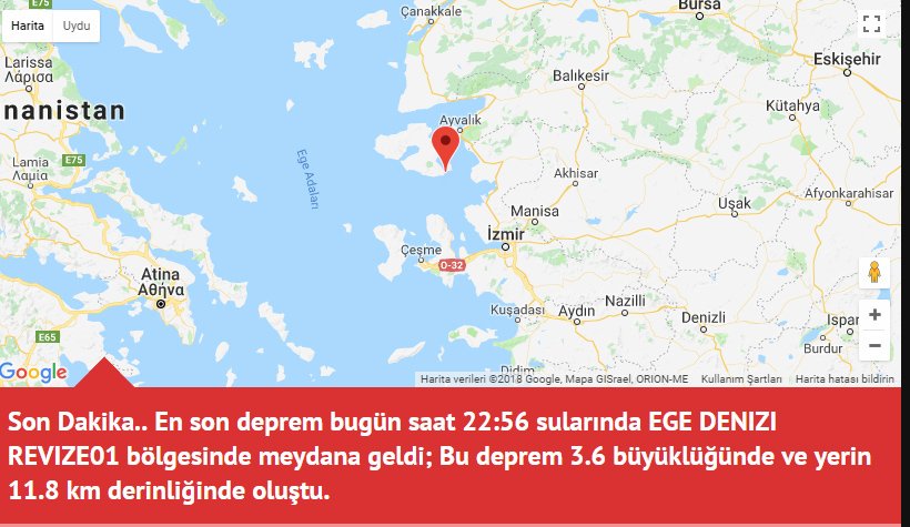 Ege'de 3.6 şiddetinde deprem - İşte son depremin detayları