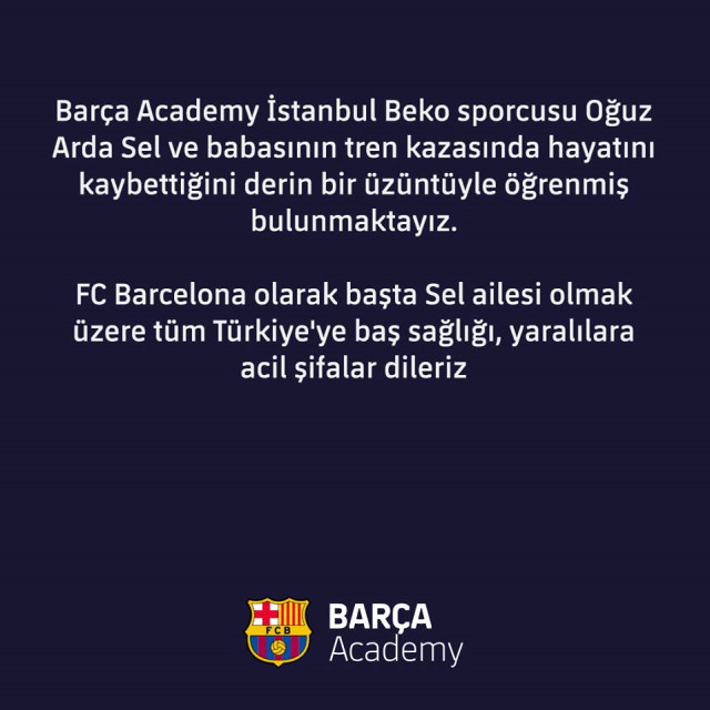 Tren Kazasında Hayatını Kaybeden Oğuz Arda Sel, Barcelona