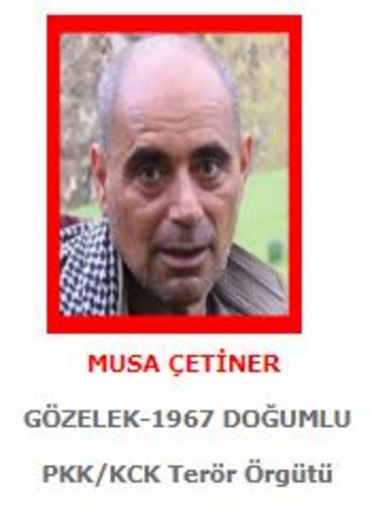 4 Milyon ödülle kırmızı listede aranan terörist Musa Çetiner öldürüldü