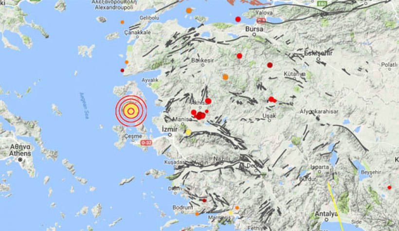 Son dakika: Ege’de  4.2 şiddetinde deprem