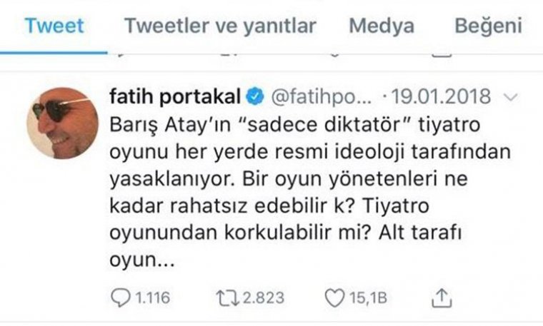 Fatih Portakal, 'Sadece Diktatör' paylaşımı nedeniyle Cumhurbaşkanına hakaretten ifade verdi