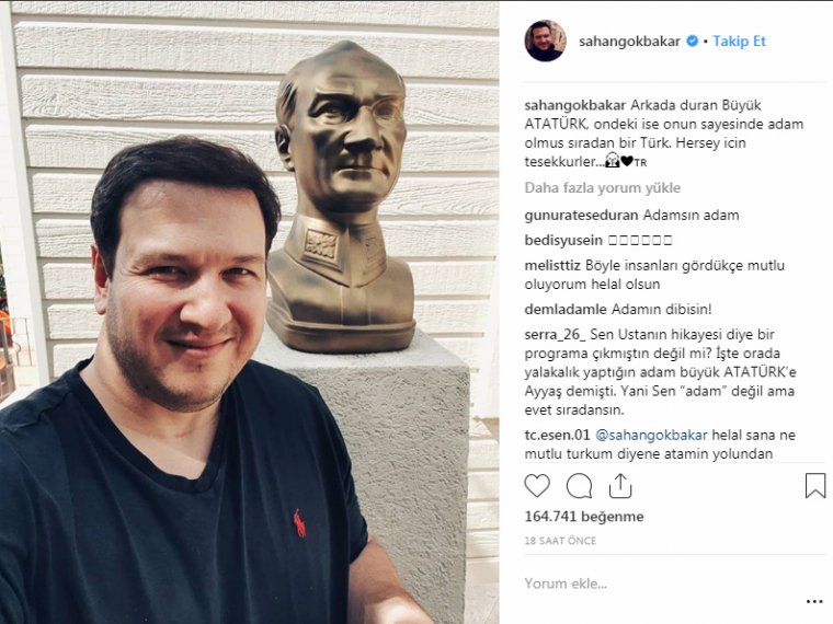 Şahan Gökbakar'ın Atatürk paylaşımı: Sıradan bir Türk...