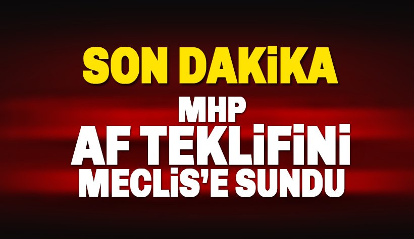 Son dakika: MHP 'Af' teklifini Meclis'e sundu