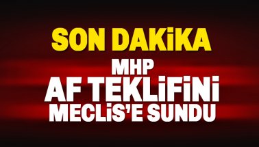 Son dakika: MHP 'Af' teklifini Meclis'e sundu