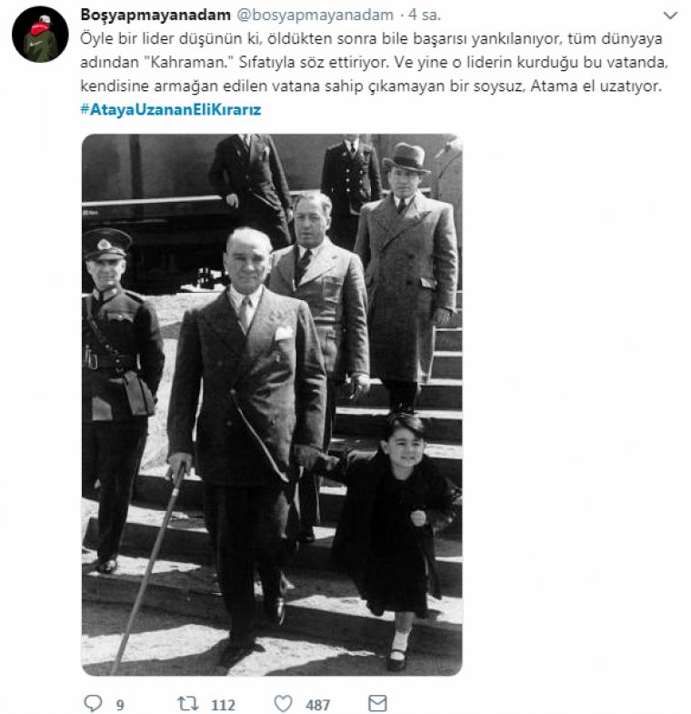 Ulu Önder Atatürk' uzanan kirli el! Tepkiler çığ gibi: AtayaUzananEliKırarız