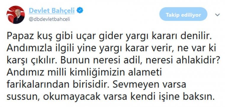 Cumhur İttifakında şimdi de Andımız çatlağı: Brunson'a yargı! Andımız'a karşı