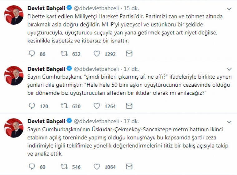 Son dakika: Bahçeli'den Erdoğan'a çok sert af yanıtı