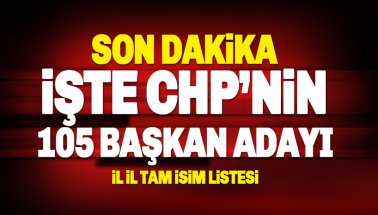 CHP'nin 105 adayı belli oldu: İşte isim isim Başkan adayları listesi