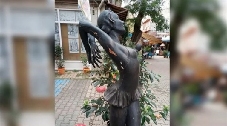 Türkiye'nin ilk balerininin heykeline cinsel istismar! Sözün bittiği yerdeyiz