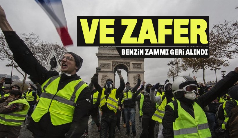 Fransa'da Sarı Yelekliler zaferi: Benzin zammında geri adım