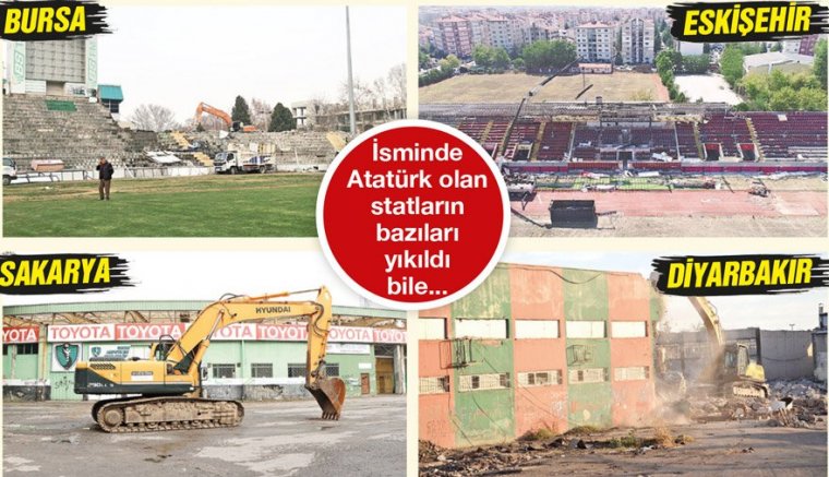 Atatürk stadyumları millet bahçesi oluyor: Atatürk Yıkımına hız verildi