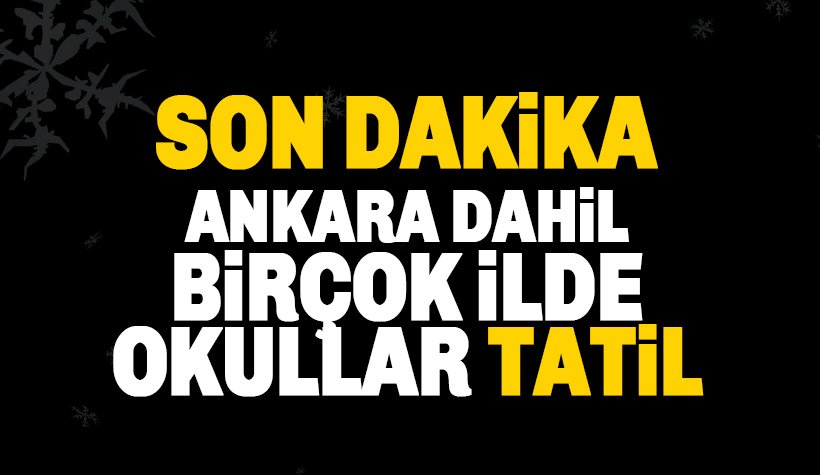 Son dakika Ankara dahil birçok ilde okullar tatil edildi