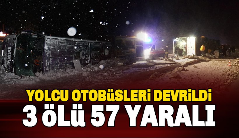 Ankara, Kırşehir ve Isparta’da yolcu otobüsleri devrildi