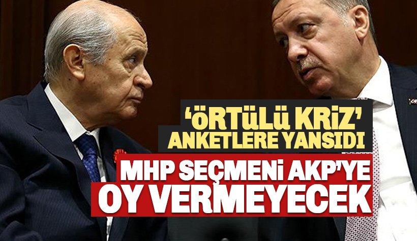 Dengeler değişti! Seçim Anketi: MHP'liler AKP'ye Oy Vermeyecek!