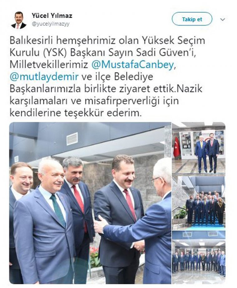 AKP'den YSK'ya Dikkat Çeken Ziyaret