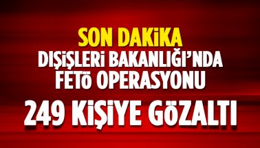 Son dakika: Dışişleri Bakanlığı'nda FETÖ Operasyonu: 249 Gözaltı