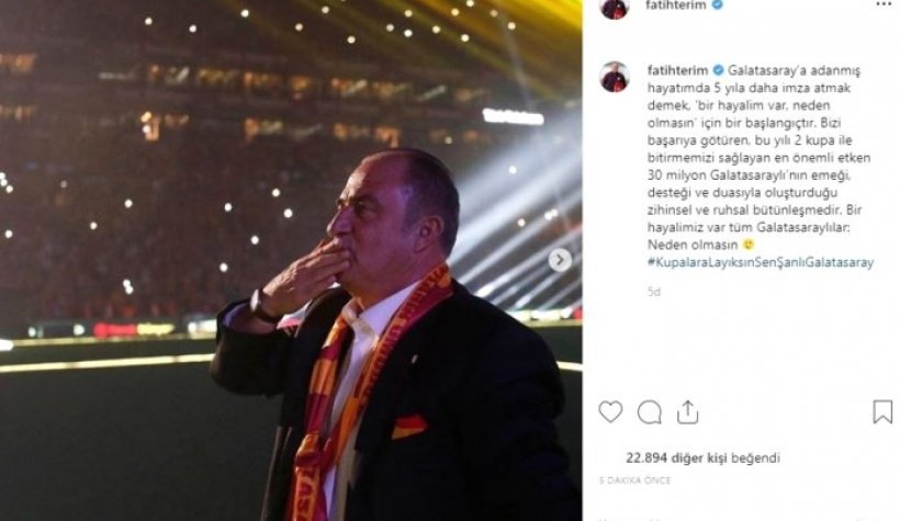 Fatih Terim:  Bir hayalim var, neden olmasın