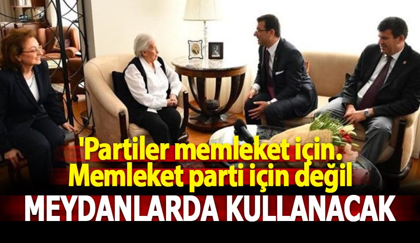 Celal Bayar'ın Kızı Nilüfer Gürsoy'dan İmamoğlu'na Yeni Slogan