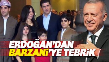 Erdoğan Barzani'yi tebrik etti