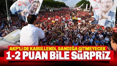 AKP Sandığa gitmeyecek: Yıldırım'ın 1-2 puan farkla kaybetmesi sürpriz