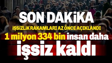 İşsizlik rakamları açıklandı: 1 milyon 334 bin kişi daha işsiz kaldı