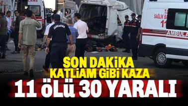 Edirne'de katliam gibi kaza: En az 11 kişi hayatını kaybetti 30 yaralı