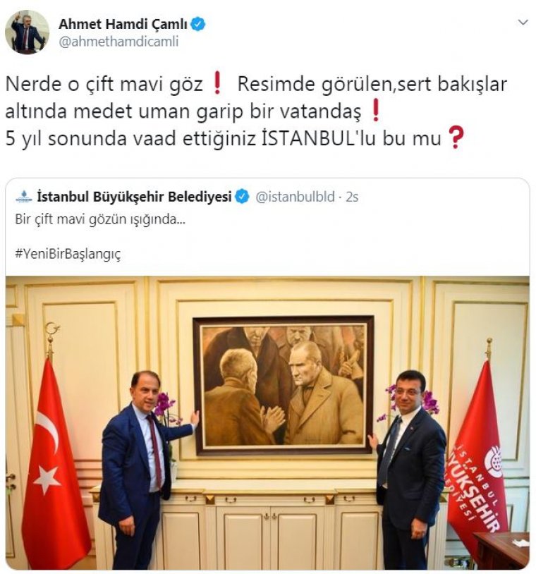 AKP'nin Yeliz'inden tepki çeken Atatürk tablosu paylaşımı