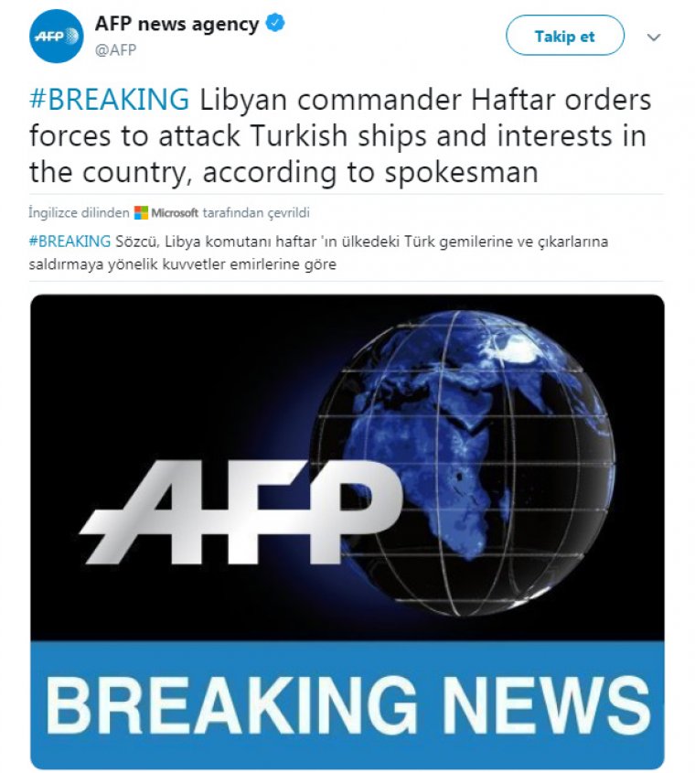 Libya Ordusu Türk Askeri Uçağını Düşürdü. Türklere Tutuklama emri