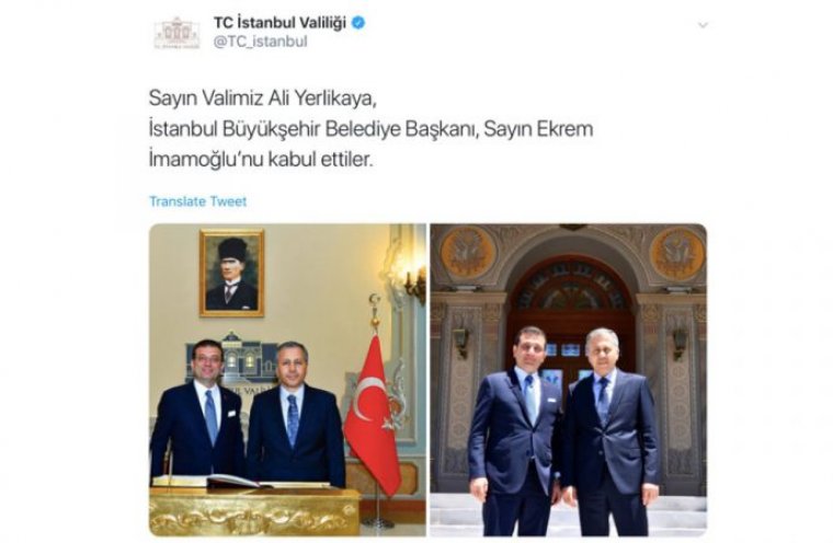 İstanbul Valiliği’nden skandal Atatürk ve İmamoğlu paylaşımı