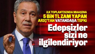 Maaşına zam yapan Bülent Arınç: Edepsizler, sizi ne ilgilendiriyor