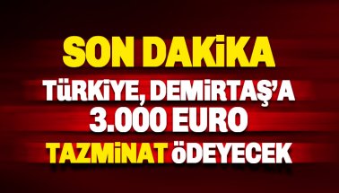 Türkiye Demirtaş'a 3 bin euro tazminat ödeyecek