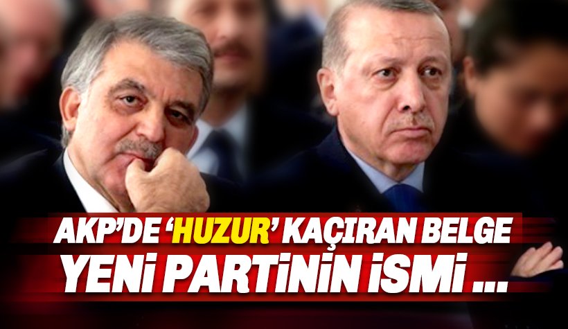AKP'nin huzurunu kaçıran Babacan'ın yeni partisinin adı Huzur Partisi