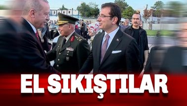 İmamoğlu ve Erdoğan, el sıkıştılar