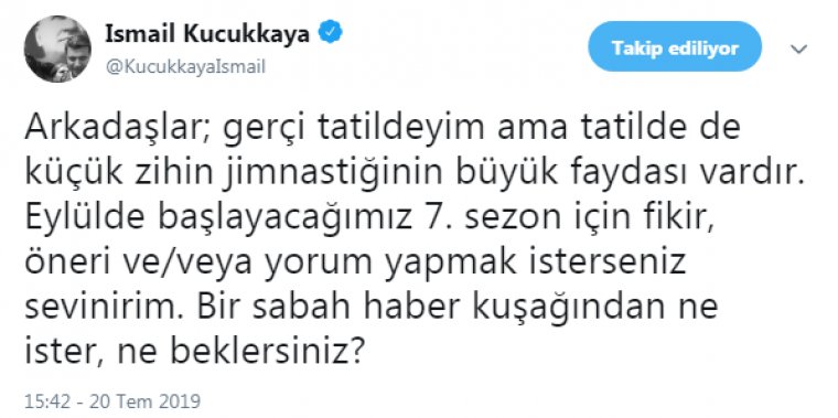 FOX TV'de deprem İsmail Küçükkaya ve ekibi görevden alındı