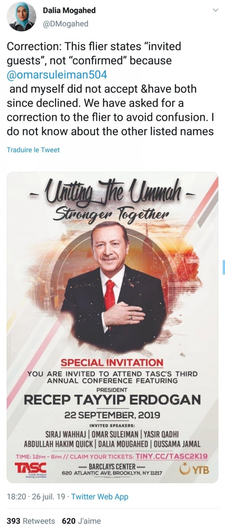 Erdoğan ABD'de 'Ümmeti' Birleştirecek