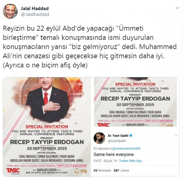 Erdoğan ABD'de 'Ümmeti' Birleştirecek