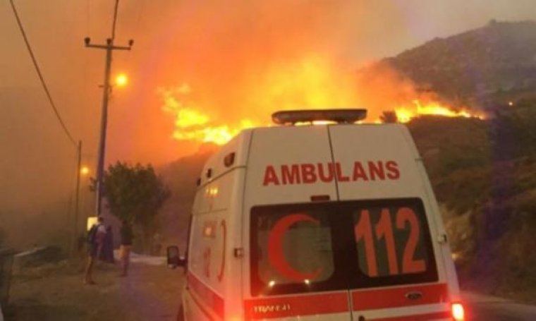 Marmara Adası'ndaki yangın yeniden alevlendi