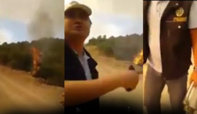 Orman Bakanlığı görevlisi alev makinesi ile orman yaktı, ortalık karıştı