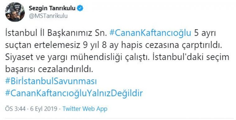 Canan Katancıoğlu'na 9 yıl 8 ay 20 gün hapis cezası