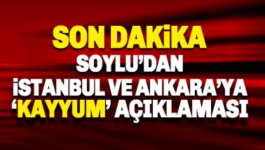 Soylu'dan İstanbul ve Ankara'ya 'kayyum' açıklaması