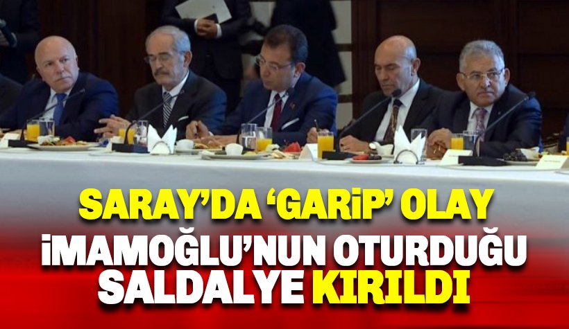 Saray Davetinde Imamoglu Nun Oturdugu Sandalye Kirildi