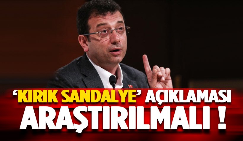Ekrem Imamoglu Dan Kirik Sandalye Aciklamasi Arastirilmali