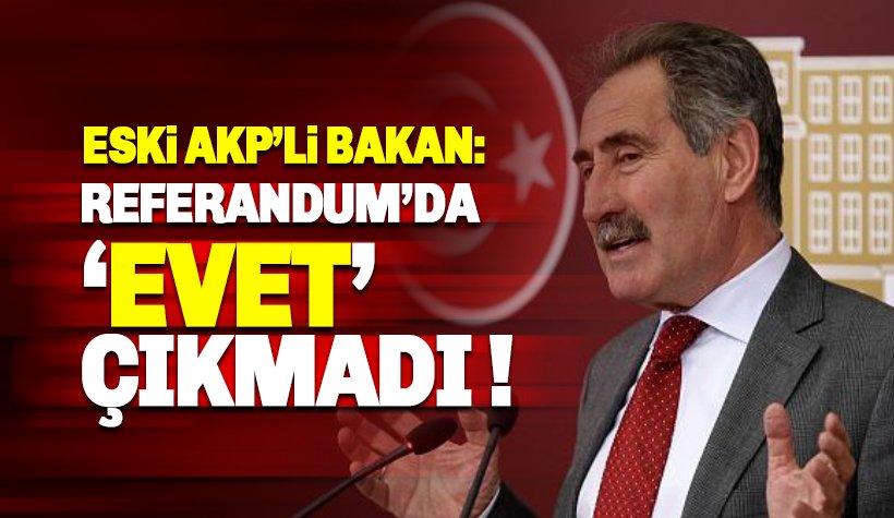 AKP'li eski bakan Günay: 16 Nisan referandumunda 'Evet' çıkmadı
