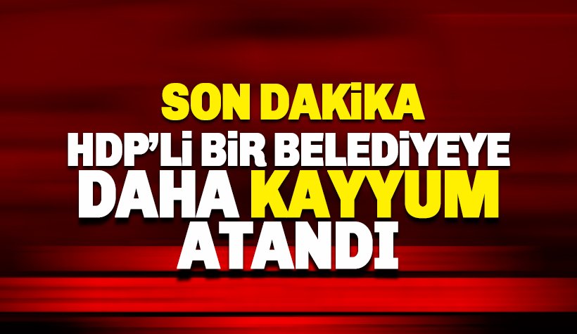 Son dakika: Bir HDP'li belediyeye daha kayyum atandı