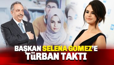 Talas Belediyesi Selena Gomez'e türban taktı