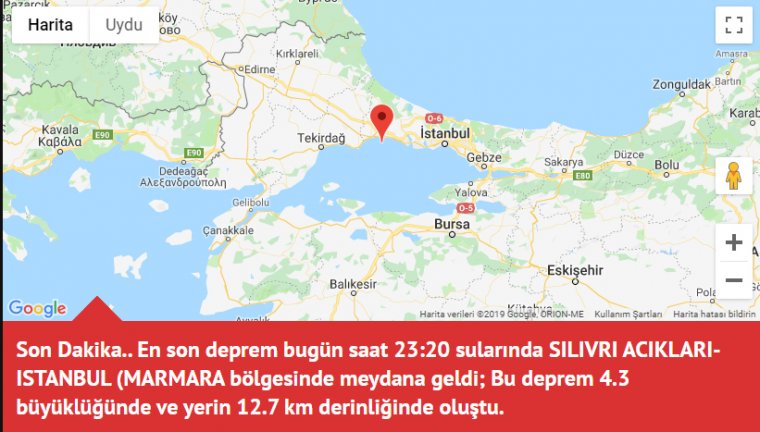 Son dakika: İstanbul'a az önce bir deprem daha oldu