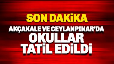 Ceylanpınar ve Akçakale'de okullar tatil edildi