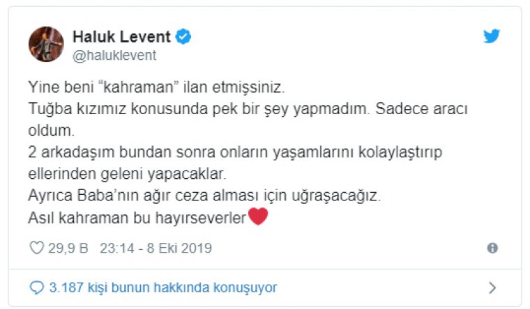 Haluk Levent devreye girdi: Tuğba Kurtarıldı, o baba gözaltına alındı