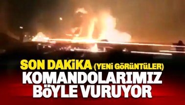 Komandolar Suriye'deki teröristleri böyle ateş altına aldı: Yeni Görüntüler
