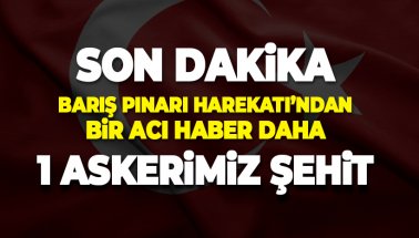 MSB: Barış Pınarı Harekatı'nda 1 askerimiz şehit oldu